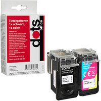 dots  schwarz, color Druckköpfe kompatibel zu Canon PG-545XL + CL-546XL, 2er-Set von dots