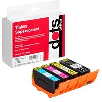 dots  schwarz, cyan, magenta, gelb Druckerpatronen kompatibel zu Canon PGI525PGBK, CLI526C/M/Y, 4er-Set von dots