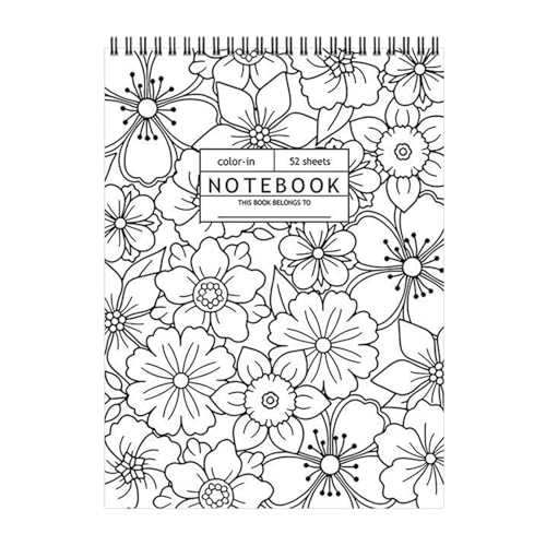 doyandader Zeichenheft - Täglicher Terminplaner | 52-Seiten Spiralgebundenes Blumen Tagebuch Für Meeting Notizen Projektorganisation Arbeit Journaling Tägliche Planung von doyandader
