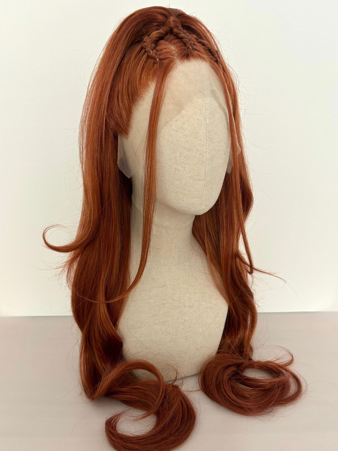 Lace Front Wig/Perücke The Rusty Maid Styled Triple Braided Ponytail Kupfer/ Dark Ginger With Babylights Customized #braided #ponytail Lace Front Wig/Perücke The Rusty Maid Styled Triple Braided Ponytail Kupfer/ Dark Ginger With Babylights Customized #braided #ponytail von dragmaiditup