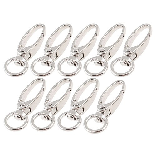 dragonaur-home decor Karabinerhaken, silberfarben, D-Drehgelenk, Zinklegierung, Metall, Schlüsselring, Karabiner-Verschlüsse, Schlüsselanhänger, Clip, Haken, zufällige Farbauswahl, 9 Stück dragonaur-home decor Karabinerhaken, silberfarben, D-Drehgelenk, Zinklegierung, Metall, Schlüsselring, Karabiner-Verschlüsse, Schlüsselanhänger, Clip, Haken, zufällige Farbauswahl, 9 Stück von dragonaur-home decor
