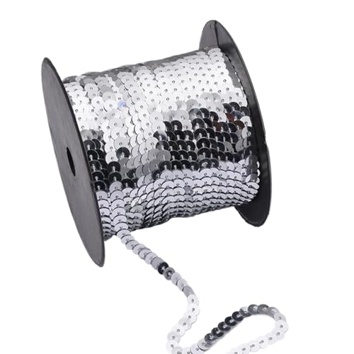 drburpily Elastisches Paillettenband, Verbindung, Paillettenbesatz, Halloween, Bastelbedarf, ABS, glänzendes Band, glitzernde Streifen, Vip Band, A, 6mm 100 Yards drburpily Elastisches Paillettenband, Verbindung, Paillettenbesatz, Halloween, Bastelbedarf, ABS, glänzendes Band, glitzernde Streifen, Vip Band, A, 6mm 100 Yards von drburpily