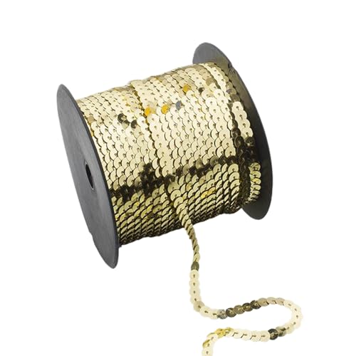 drburpily Elastisches Paillettenband, Verbindung, Paillettenbesatz, Halloween, Bastelbedarf, ABS, glänzendes Band, glitzernde Streifen, Vip Band, D, 6mm 100 Yards drburpily Elastisches Paillettenband, Verbindung, Paillettenbesatz, Halloween, Bastelbedarf, ABS, glänzendes Band, glitzernde Streifen, Vip Band, D, 6mm 100 Yards von drburpily