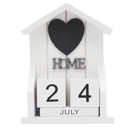 drburpily Vintage Nostalgie Retro Holz Kalender für Home Decor Kalender Datum Lange Kalender Erinnerung Holz Pastoralen Desktop, Typ+2 von drburpily