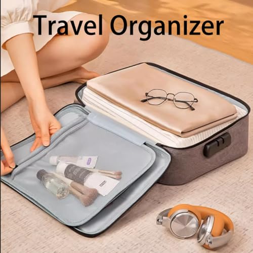 drburpily Wertsachen mit Passwortsperre Dateiaufbewahrungsbox Garantiert wasserdichter Oxford Stoff Datei Organizer Reise Dateiaufbewahrungsbox, grau drburpily Wertsachen mit Passwortsperre Dateiaufbewahrungsbox Garantiert wasserdichter Oxford Stoff Datei Organizer Reise Dateiaufbewahrungsbox, grau von drburpily