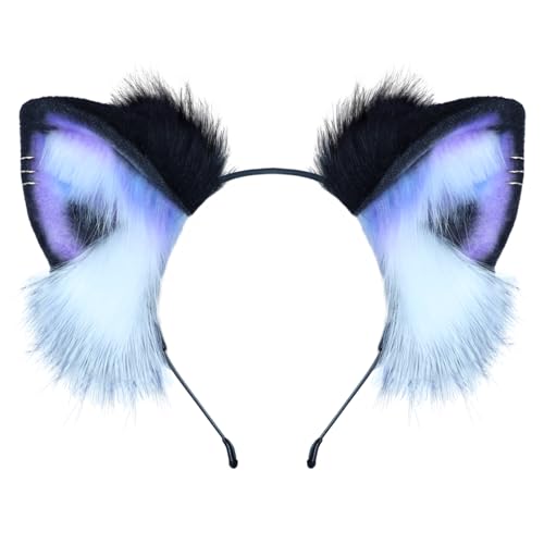 dressfan Katzenohren Haarreif Stirnband Niedlich Katze kostüm Verkleidung Zubehör,Damen & Mädchen Party Neko Cosplay Kostüm Accessoire zu Karneval & Fasching & Halloween,Schwarz+Lila dressfan Katzenohren Haarreif Stirnband Niedlich Katze kostüm Verkleidung Zubehör,Damen & Mädchen Party Neko Cosplay Kostüm Accessoire zu Karneval & Fasching & Halloween,Schwarz+Lila von dressfan