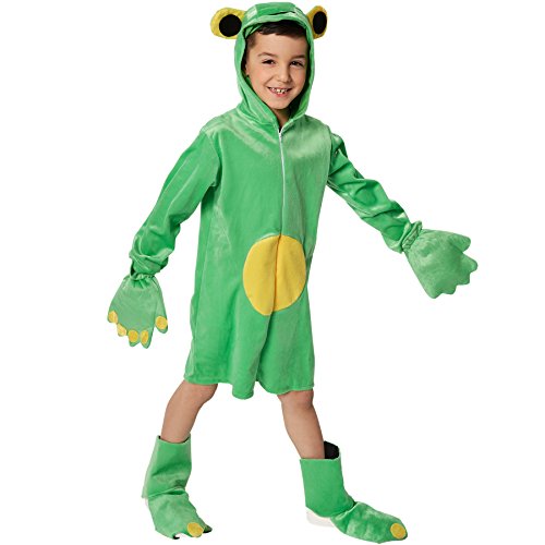 dressforfun 900321 - Kinderkostüm Frosch, aus weichem Plüschstoff, inkl. Handschuhe und Stulpen (128 | Nr. 301548) von dressforfun