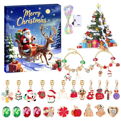 Adventschmuck Anhänger, 2025 Weihnachts Countdown Kalender Anhänger - Handgefertigter Schmuck 24 Tage Für Jugendliche Mädchen Frauen Urlaub Festtage Feier Anlässe von driattie