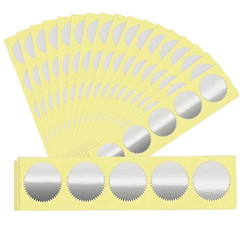 driattie Geprägte Aufkleber - Selbstklebende Umschlag-Etiketten Foliensticker,100 Stück Bürobedarf Notarzertifikat Folienetikett für Weihnachtskarten Baby-Shower-Einladungen von driattie