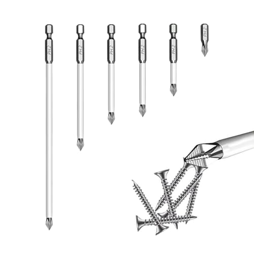 driattie Magnetische Bohrer, Power-Spitze, 6 Stück, erosionsbeständig, hohe Präzision, Anti-Rutsch-Bits für Dachdeckung, Metallbearbeitung, Bau, Automobilmöbel driattie Magnetische Bohrer, Power-Spitze, 6 Stück, erosionsbeständig, hohe Präzision, Anti-Rutsch-Bits für Dachdeckung, Metallbearbeitung, Bau, Automobilmöbel von driattie