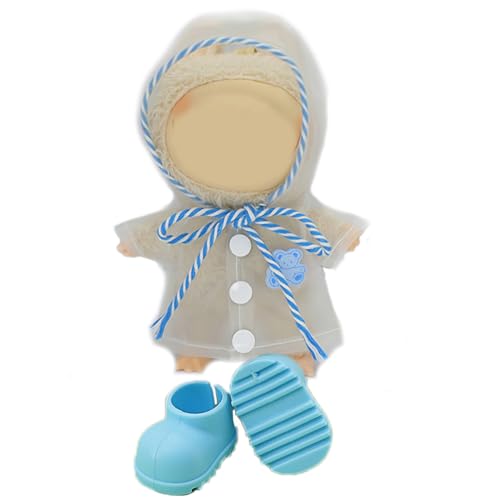 Bekleidung für 17cm Labibu Plüsch(NO Puppe),Kleidung Set Puppenkleidung Kleidung Schuhe Accessoires,Geschenke für Mädchen Jungen (Blau) von drola
