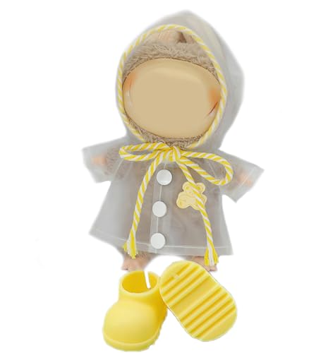 Bekleidung für 17cm Labibu Plüsch(NO Puppe),Kleidung Set Puppenkleidung Kleidung Schuhe Accessoires,Geschenke für Mädchen Jungen (Gelb) von drola