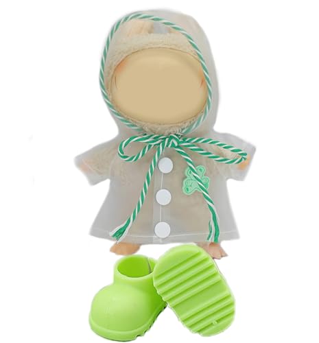 Bekleidung für 17cm Labibu Plüsch(NO Puppe),Kleidung Set Puppenkleidung Kleidung Schuhe Accessoires,Geschenke für Mädchen Jungen (Grün) von drola