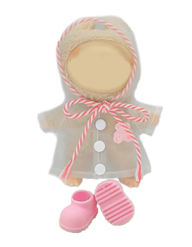 Bekleidung für 17cm Labibu Plüsch(NO Puppe),Kleidung Set Puppenkleidung Kleidung Schuhe Accessoires,Geschenke für Mädchen Jungen (Rosa) von drola