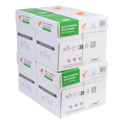 Basic Druckerpapier DIN A4 – 10.000 Blatt (4 x 5 x 500 Blatt) – Weißes PP Lite Mehrzweck Kopierpapier, CIE Weiße 150 – PEFC Siegel - Ideal für Büro und Heim (4 Kartons | 10.000 Blatt) von druck.de