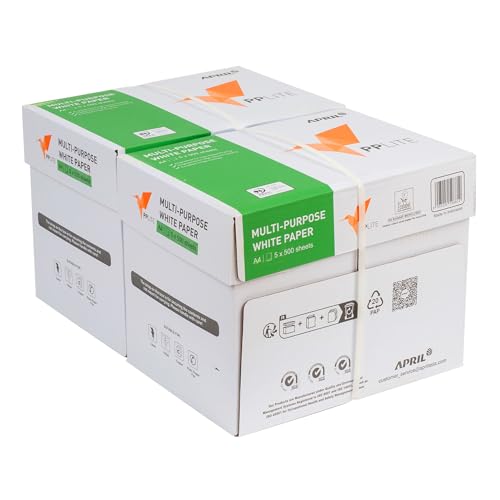 Basic Druckerpapier DIN A4 – 5.000 Blatt (2 x 5 x 500 Blatt) – Weißes PP Lite Mehrzweck Kopierpapier, CIE Weiße 150 – PEFC Siegel - Ideal für Büro und Heim (2 Kartons | 5.000 Blatt) von druck.de