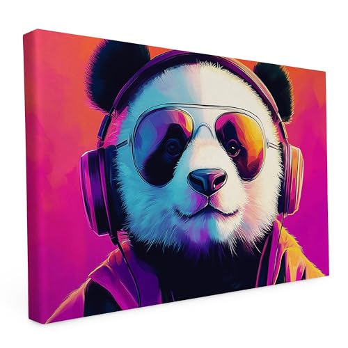 Keilrahmen Lustige Tiere, Wandbild gedruckt auf Künstlerleinwand, hochwertiger Kunstdruck, Stabiler 2cm Holzrahmen mit kratzfestem 280g starkem Canvas - 20L x 30B cm - Der coole Panda Keilrahmen Lustige Tiere, Wandbild gedruckt auf Künstlerleinwand, hochwertiger Kunstdruck, Stabiler 2cm Holzrahmen mit kratzfestem 280g starkem Canvas - 20L x 30B cm - Der coole Panda von druck.de