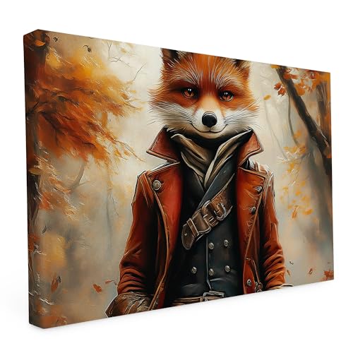 Keilrahmen Lustige Tiere, Wandbild gedruckt auf Künstlerleinwand, hochwertiger Kunstdruck, Stabiler 2cm Holzrahmen mit kratzfestem 280g starkem Canvas - 20L x 30B cm - Fox and Sir Keilrahmen Lustige Tiere, Wandbild gedruckt auf Künstlerleinwand, hochwertiger Kunstdruck, Stabiler 2cm Holzrahmen mit kratzfestem 280g starkem Canvas - 20L x 30B cm - Fox and Sir von druck.de
