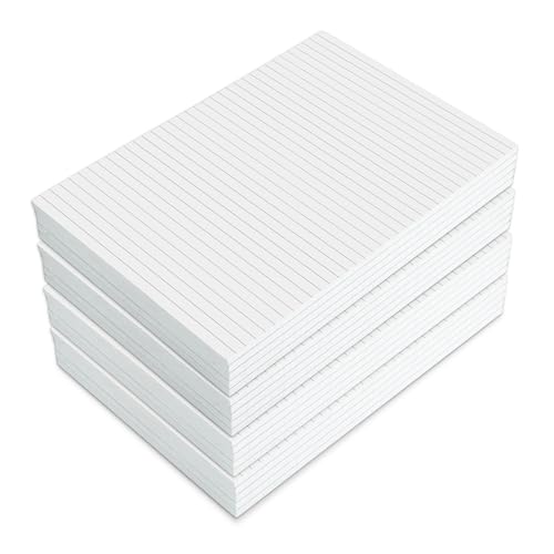 druck.de Notizblöcke – 20 Stück – DIN A4 – 50 Blatt pro Block – 90g/m² Papier – liniert – weiß – geleimt – Kartonrückseite – ideal für Büro, Schule und Zuhause von druck.de