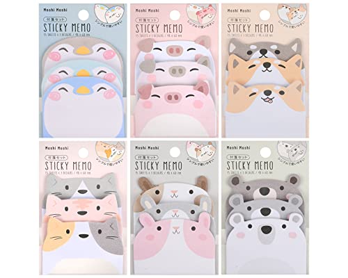 DS. DISTINCTIVE STYLE Cute Sticky Notes Set of 6 Fun Animal Note Pads von ds. distinctive style