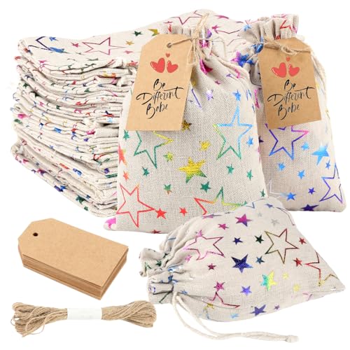 24 Stück Baumwollbeutel mit Kordelzug, 13x18CM Baumwollsäckchen Klein Stoffsäckchen mit Geschenkanhänger, Leinensäckchen zum Befüllen für DIY Adventskalender Basteln Hochzeit Weihnachten 24 Stück Baumwollbeutel mit Kordelzug, 13x18CM Baumwollsäckchen Klein Stoffsäckchen mit Geschenkanhänger, Leinensäckchen zum Befüllen für DIY Adventskalender Basteln Hochzeit Weihnachten von dsDAEDK