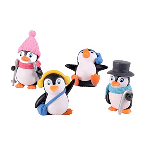 dsbdrki Penguin -Ornamente Penguin Miniaturfiguren Süßes Pinguin -Spielzeug Miniaturfigur DIY Garden Ornamente 4pcs von dsbdrki
