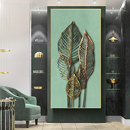 Abstrakte Blatt Goldene Linie Kunst Luxus Poster Und Drucke Leinwand Malerei für Korridor Moderne Wohnwand Dekor Wandbilder 90x180cm Rahmenlos Abstrakte Blatt Goldene Linie Kunst Luxus Poster Und Drucke Leinwand Malerei für Korridor Moderne Wohnwand Dekor Wandbilder 90x180cm Rahmenlos von dsdsgog