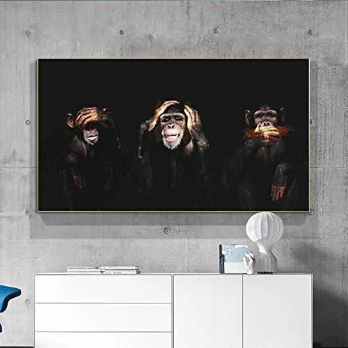 dsdsgog 3 Affen Gorilla Tier Poster und Drucke Leinwand Malerei Wandkunst Bilder für Wohnzimmer Wohnkultur 60x100cm rahmenlos dsdsgog 3 Affen Gorilla Tier Poster und Drucke Leinwand Malerei Wandkunst Bilder für Wohnzimmer Wohnkultur 60x100cm rahmenlos von dsdsgog