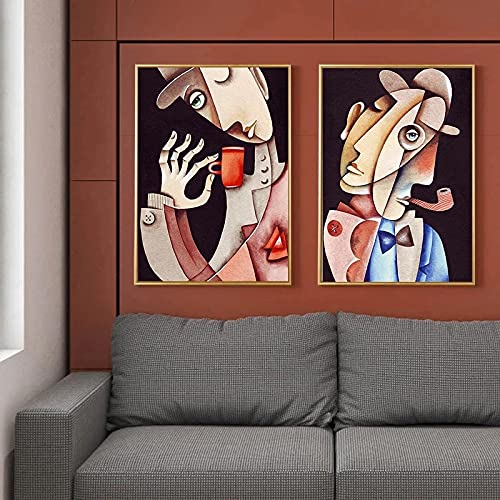 dsdsgog Abstrakte Figur Picasso Leinwand Malerei Poster und Drucke Einzigartige Wandkunst Bilder für Wohnzimmer Home Wanddekoration 70x100cmx2 Rahmenlos dsdsgog Abstrakte Figur Picasso Leinwand Malerei Poster und Drucke Einzigartige Wandkunst Bilder für Wohnzimmer Home Wanddekoration 70x100cmx2 Rahmenlos von dsdsgog