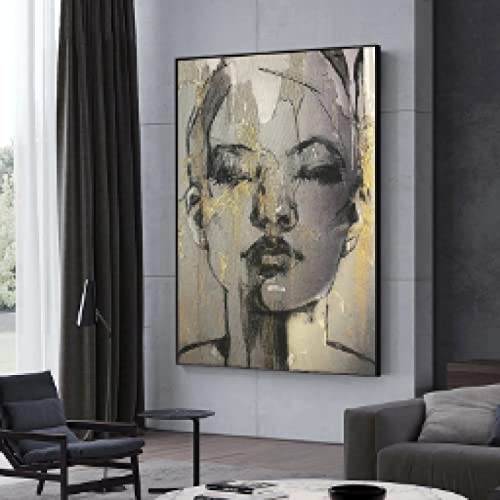dsdsgog Moderne Frau Gesicht Schwarz Leinwand Poster Druck Leinwand Malerei Wandkunst Bilder Poster und Druck für Wohnzimmer Dekoration 80x110cm Rahmenlos dsdsgog Moderne Frau Gesicht Schwarz Leinwand Poster Druck Leinwand Malerei Wandkunst Bilder Poster und Druck für Wohnzimmer Dekoration 80x110cm Rahmenlos von dsdsgog