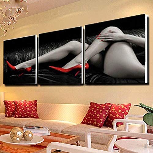 dsdsgog Sexy Lady Leinwand Malerei moderne rote Schuhe mit hohen Absätzen Wandkunst Bilder für Wohnkultur Wohnzimmer Schlafzimmer Druckgrafik 40x40cmx3 rahmenlos dsdsgog Sexy Lady Leinwand Malerei moderne rote Schuhe mit hohen Absätzen Wandkunst Bilder für Wohnkultur Wohnzimmer Schlafzimmer Druckgrafik 40x40cmx3 rahmenlos von dsdsgog