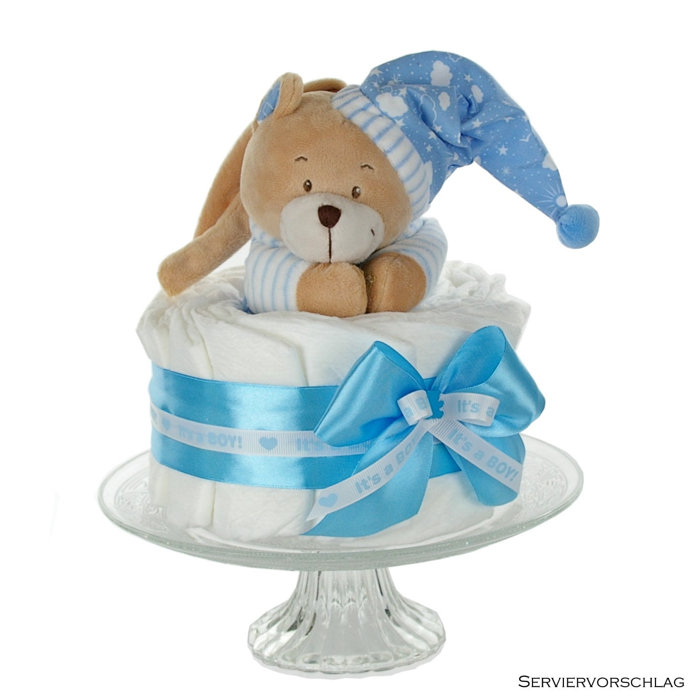 Pampers Windeltorte Blau| Its A Boy Mit Süßer Musikspieluhr Bär | Geschenk Zur Geburt Baby Junge Pampers Windeltorte Blau| Its A Boy Mit Süßer Musikspieluhr Bär | Geschenk Zur Geburt Baby Junge von dubistda