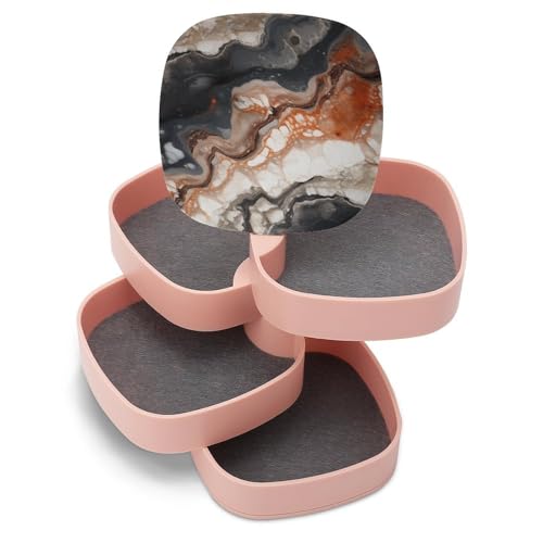 ducanll Abstrakte Schmuckschatulle, 360° drehbar, Marmor-Muster, Schmuck-Aufbewahrungsbox mit 5 Schubladen, Schmuck-Organizer und Aufbewahrung, offenes Design, Reise-Schmucketui ducanll Abstrakte Schmuckschatulle, 360° drehbar, Marmor-Muster, Schmuck-Aufbewahrungsbox mit 5 Schubladen, Schmuck-Organizer und Aufbewahrung, offenes Design, Reise-Schmucketui von ducanll