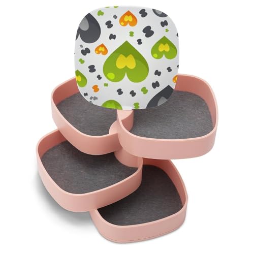 ducanll Cartoon-Herz-Schmuckschatulle für Damen, Reise-Schmucketui, Geometrie, klein, tragbar, Schmuck-Organizer und Aufbewahrungshalter für Ringe, Ohrringe, Halsketten, Armbänder, Armreifen ducanll Cartoon-Herz-Schmuckschatulle für Damen, Reise-Schmucketui, Geometrie, klein, tragbar, Schmuck-Organizer und Aufbewahrungshalter für Ringe, Ohrringe, Halsketten, Armbänder, Armreifen von ducanll