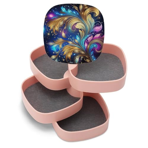 ducanll Schmuckschatulle mit Paisleymuster für Damen, Reise-Schmucketui, Blumenmuster, klein, tragbar, Schmuck-Organizer und Aufbewahrungshalter für Ringe, Ohrringe, Halsketten, Armbänder, Armreifen von ducanll