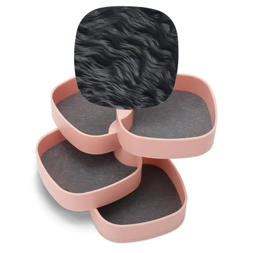 ducanll Schwarze Schmuckschatulle für Damen, Reise-Schmucketui, dunkelgraue gewellte Streifen, klein, tragbar, Schmuck-Organizer und Aufbewahrungsbehälter für Ringe, Ohrringe, Halsketten, Armbänder ducanll Schwarze Schmuckschatulle für Damen, Reise-Schmucketui, dunkelgraue gewellte Streifen, klein, tragbar, Schmuck-Organizer und Aufbewahrungsbehälter für Ringe, Ohrringe, Halsketten, Armbänder von ducanll