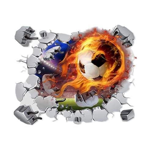 duisoad 2 Stück 3D Fußball Wandtattoo, Durchbruch Wandaufkleber für Kinderzimmer Jungen Wandtattoo Fussball Kinderzimmer Bunte Fußball Wandbild für Jungen, Kinderzimmer, Heimdekoration duisoad 2 Stück 3D Fußball Wandtattoo, Durchbruch Wandaufkleber für Kinderzimmer Jungen Wandtattoo Fussball Kinderzimmer Bunte Fußball Wandbild für Jungen, Kinderzimmer, Heimdekoration von duisoad
