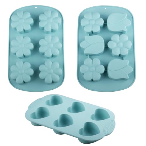duisoad 3 Stück Seifenformen Silikon, 6 Hohlräume Seifenform Silikonform Seife für Handgefertigte Seifenkuchen Dessert Eiswürfel duisoad 3 Stück Seifenformen Silikon, 6 Hohlräume Seifenform Silikonform Seife für Handgefertigte Seifenkuchen Dessert Eiswürfel von duisoad