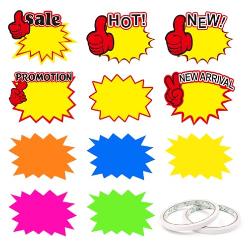 duisoad 600 Stück Fluoreszierende Preisschilder Flohmarkt Starburst Verkaufsschild Preisschilder für Supermärkten, Geschäften, Vorzugsverkaufspreisen duisoad 600 Stück Fluoreszierende Preisschilder Flohmarkt Starburst Verkaufsschild Preisschilder für Supermärkten, Geschäften, Vorzugsverkaufspreisen von duisoad