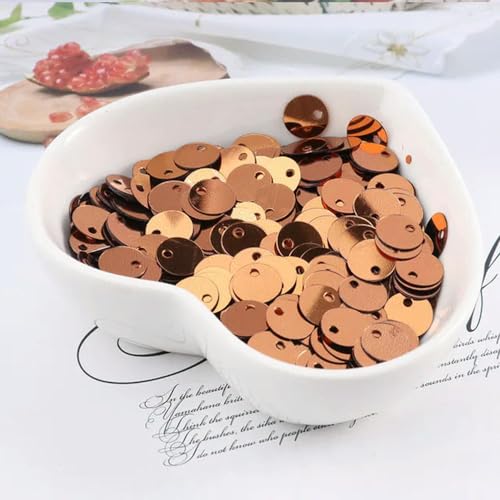 dumbbz 600 Stück 8 mm Flache, runde Pailletten, Pailletten, Nähen, Hochzeit, Basteln, PVC-Pailletten-Konfetti für Bekleidungszubehör dumbbz 600 Stück 8 mm Flache, runde Pailletten, Pailletten, Nähen, Hochzeit, Basteln, PVC-Pailletten-Konfetti für Bekleidungszubehör von dumbbz
