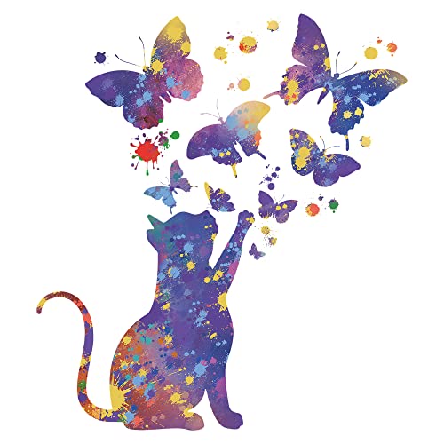 duoyif Wandtattoo Katze Schmetterling Wandtattoo Babyzimmer Wandaufkleber Katze Schmetterling Wandsticker Wanddeko Für Wohnzimmer Kinderzimmer Schlafzimmer Tv Hintergrund Flur Tür Fenster Wand duoyif Wandtattoo Katze Schmetterling Wandtattoo Babyzimmer Wandaufkleber Katze Schmetterling Wandsticker Wanddeko Für Wohnzimmer Kinderzimmer Schlafzimmer Tv Hintergrund Flur Tür Fenster Wand von duoyif