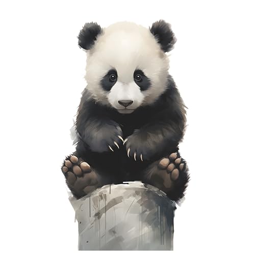 duoyif Wandtattoo Panda Wandaufkleber Kinder Panda Wandsticker Panda Fensteraufkleber 3D Realistisch Panda Wandsticker Für Kinderzimmer Babyzimmer Spielzimmer Tür Fenster Wand Deko 21x37cm (Panda) von duoyif
