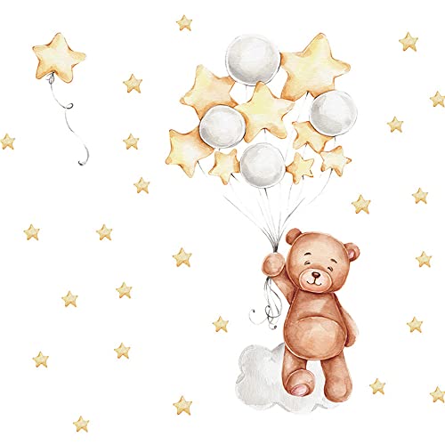 duoyif Wandtattoo Stern-Bär-Ballon Wandsticker Kinderzimmer Jungen Mädchen Wandtattoo Babyzimmer Wandaufkleber Aquarell Kinder Wandsticker Für Kinderzimmer Schlafzimmer Schrank Tür Wanddeko duoyif Wandtattoo Stern-Bär-Ballon Wandsticker Kinderzimmer Jungen Mädchen Wandtattoo Babyzimmer Wandaufkleber Aquarell Kinder Wandsticker Für Kinderzimmer Schlafzimmer Schrank Tür Wanddeko von duoyif