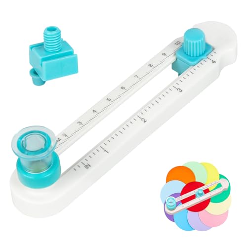 Schneidebrett Papier Stanzer Kreis Kreisschneider Papier,360° Drehbar Kreisschneider Geeignet zum Schneiden von Rundem Papier mit Einem Durchmesser von 2 bis 20 CM,1 Kreisschneider und 1 Ersatzkopf von duozoanz
