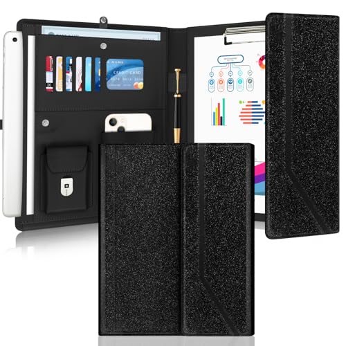 During Portfolio-Ordner, Padfolio-Mappe, Glitzer-Kunstleder, Business-Portfolio-Ordner für Damen, A4/Briefgröße, Padfolio-Organizer für Konferenzen, Meetings, Interviews, Glitzer-Schwarz During Portfolio-Ordner, Padfolio-Mappe, Glitzer-Kunstleder, Business-Portfolio-Ordner für Damen, A4/Briefgröße, Padfolio-Organizer für Konferenzen, Meetings, Interviews, Glitzer-Schwarz von during