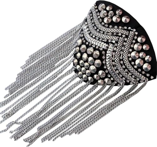 Applikation, Schulterklappen, Quaste, 2 Stück, Persönlichkeit, Bühne, Nachtclub, veranstaltetes Bankett, Schulterklappen for Metal Punk Applikation, Schulterklappen, Quaste, 2 Stück, Persönlichkeit, Bühne, Nachtclub, veranstaltetes Bankett, Schulterklappen for Metal Punk von dvegGEE