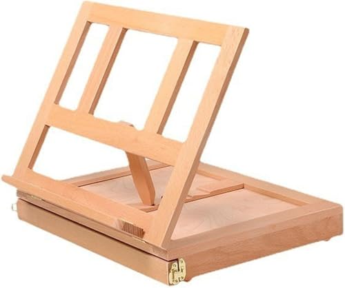 Kunststaffelei, Desktop-Staffelei, Staffelei-Ausstellungsständer, Holz-Skizzierstaffelei, Schubladenständer, zusammenklappbar for Malen Kunststaffelei, Desktop-Staffelei, Staffelei-Ausstellungsständer, Holz-Skizzierstaffelei, Schubladenständer, zusammenklappbar for Malen von dvegGEE