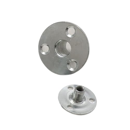 dvegGEE Möbelbeschläge, 5 Stück M6 M8 M10 M12 Dreiloch-Sicherungsflanschmutter, Eisenmetall-Gewindeflanschkupplung, verzinkte Mutter(10X27 MM Silvery) von dvegGEE