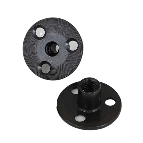dvegGEE Möbelbeschläge, 5 Stück M6 M8 M10 M12 Dreiloch-Sicherungsflanschmutter, Eisenmetall-Gewindeflanschkupplung, verzinkte Mutter(M12X40 MM Black) von dvegGEE