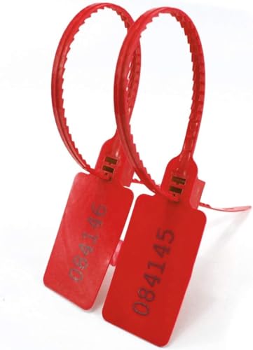 Kabelbinder, Kabelbinder, Sicherheitsplomben, Kunststoffplomben mit großem Etikett, nummerierte Sicherheitsetiketten, manipulationssicheres Schild, 100 Stück X ROT, 414 mm x 46 mm Kabelbinder, Kabelbinder, Sicherheitsplomben, Kunststoffplomben mit großem Etikett, nummerierte Sicherheitsetiketten, manipulationssicheres Schild, 100 Stück X ROT, 414 mm x 46 mm von dvkGKLVq